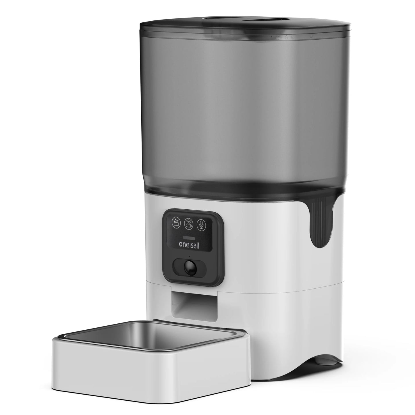 WF-63 5Ghz & 2.4Ghz Automatic Cat Food Dispenser, 6L/25 Cups Automatic Cat Feeder with Camera, White